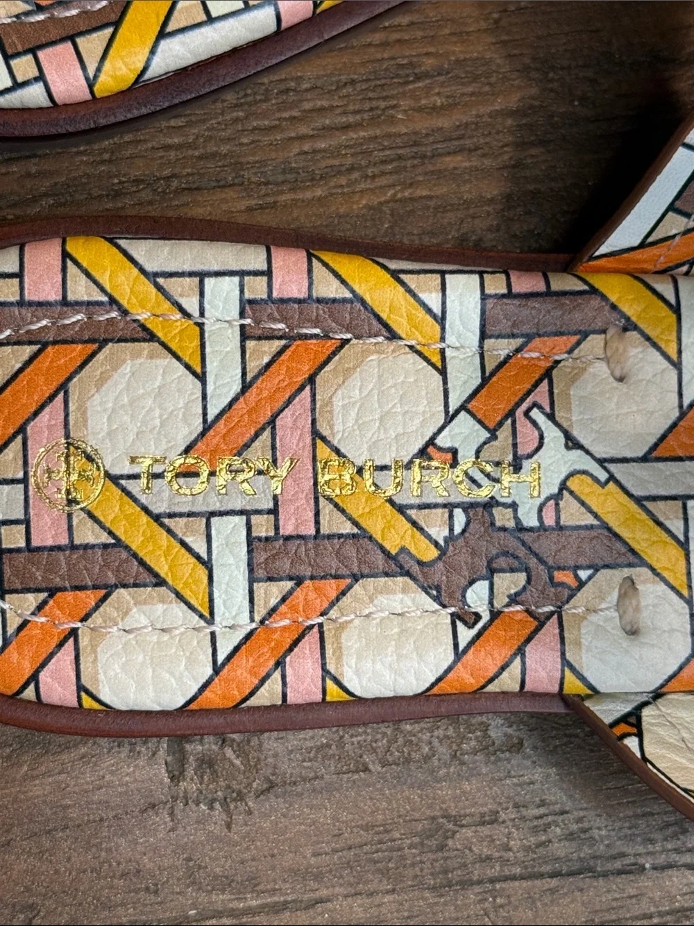 Tory Burch Welt Miller Sandal Printed Tumbled Leather